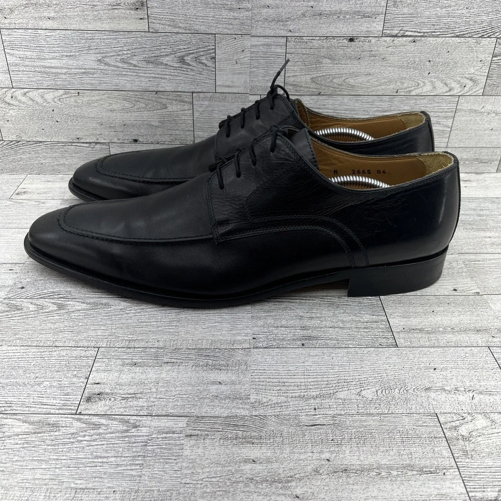 John W Nordstrom Black Leather Dress Shoes‎ Made In Italy Men Size 13M